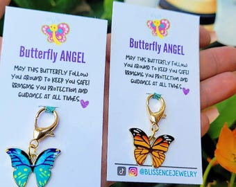 Butterfly Keychain, Bag Accessory, Small Charm, Gift for Her