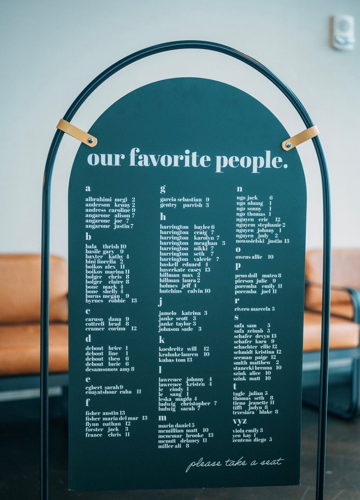 Minimalist Arch Seating Chart Sign Only Etsy