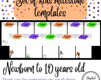 Halloween Baby hand print milestone keepsakes