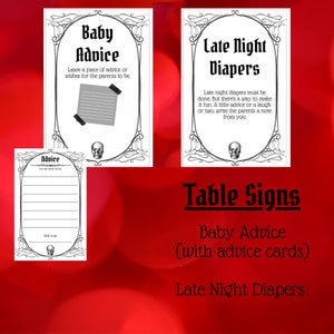 Gothic baby shower printable games bundle image 3