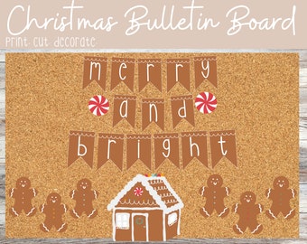 Gingerbread Bulletin Board | Classroom Decor | Christmas | Printable