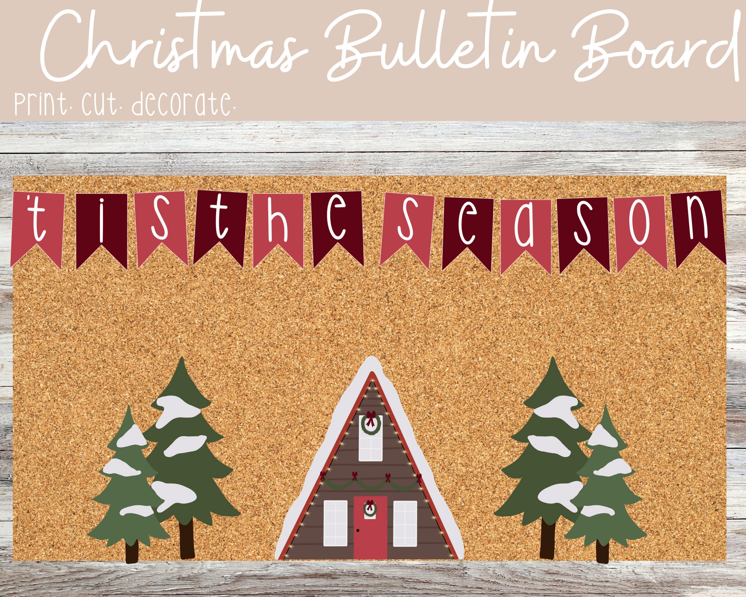 Winter Christmas Bulletin Board Classroom Decor Printable - Etsy