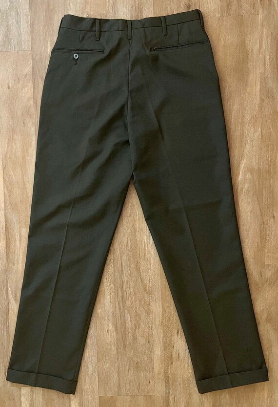 1960s Flat Front Pants by Kazoo - Size 30 x 29 - image 2