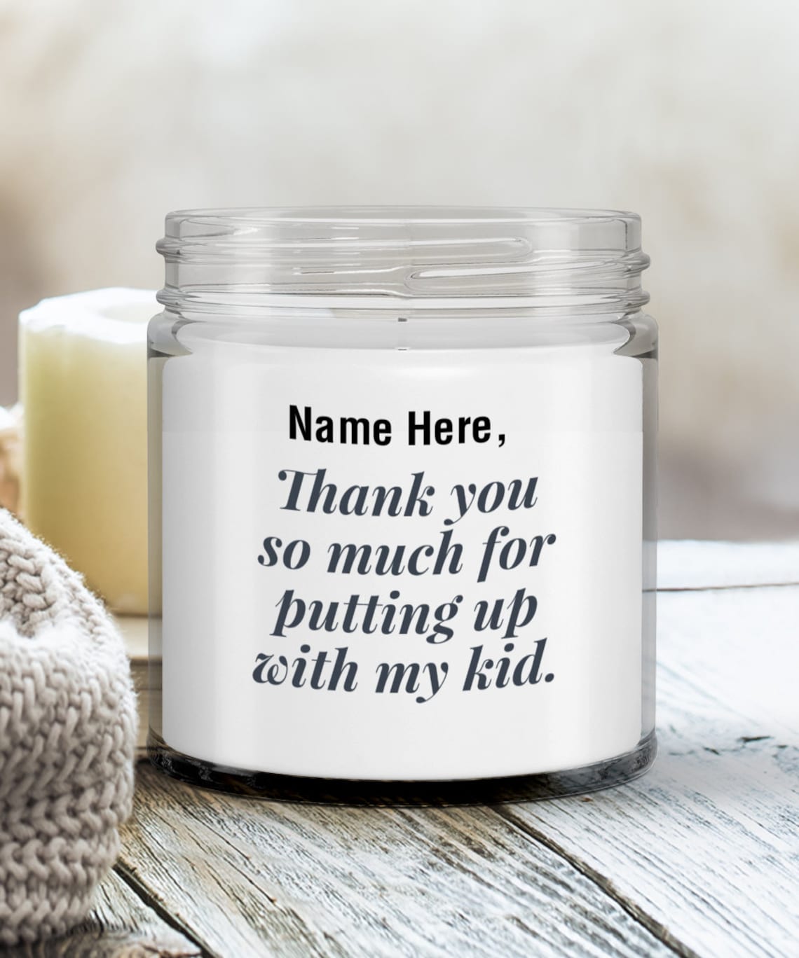 Customized teacher gift candle funny teacher gift candle for Etsy
