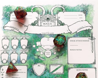 D&D 5E - Rogue - Character Sheets