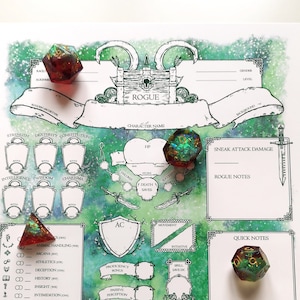 D&D 5E - Rogue - Fichas de Personagem