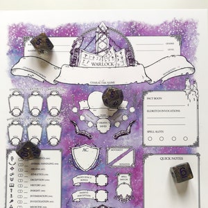 D&D 5E - Warlock - Karakterbladen