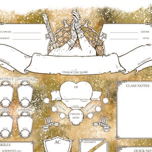 D&D 5E - The Martial Artist - Character Sheets