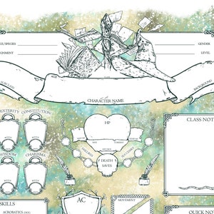 Fillable D&D 5E - The Spell Slinger - Character Sheets