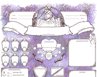 DEUTSCH - D&D 5E - HEXENMEISTER - Character Sheets