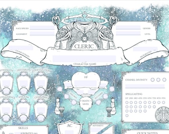 Fillable D&D 5E - Cleric - Character Sheets