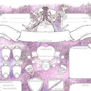 DEUTSCH - D&D 5E - BARDE - Character Sheets