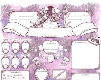 DEUTSCH - D&D 5E - BARDE - Character Sheets