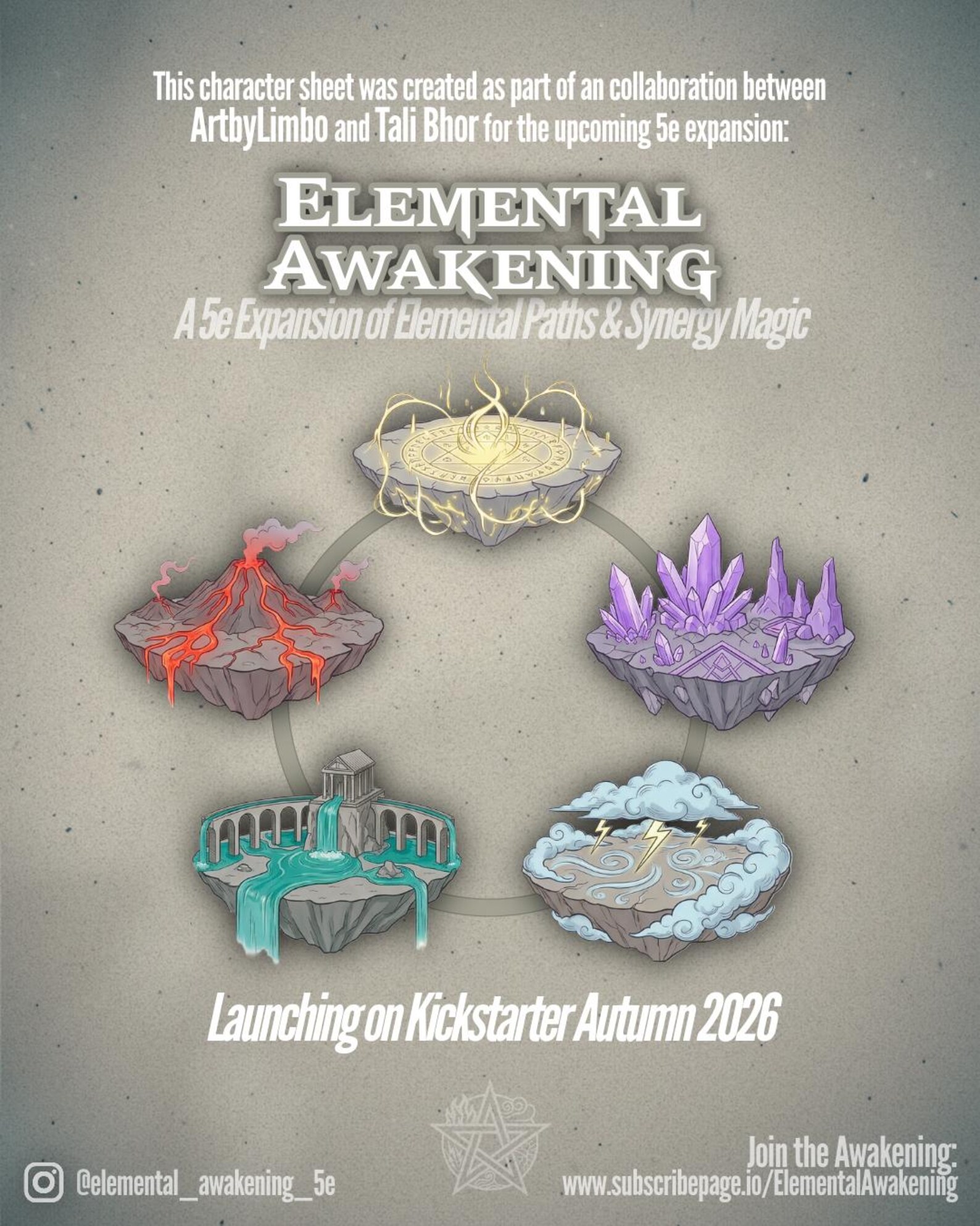 D&D 5E 2024 - Elemental Awakening Water - Character Sheets - 6 Page PDF ...