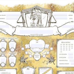Preenchível D&D 5E - Paladino - Fichas de Personagem