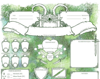 DEUTSCH - D&D 5E - SCHURKE - Character Sheets
