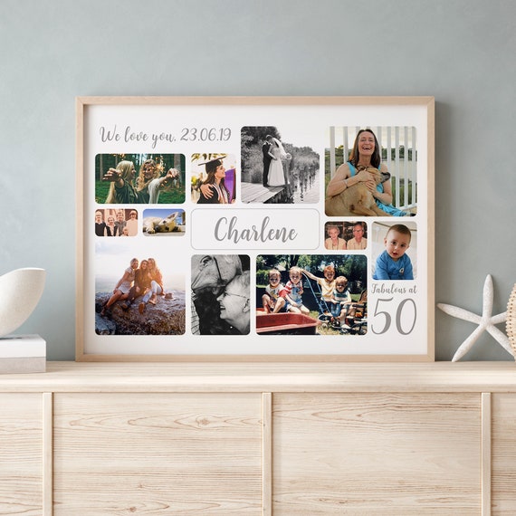 Custom Heart Photo Collage, Best Sister Gifts, Best Birthday Gift