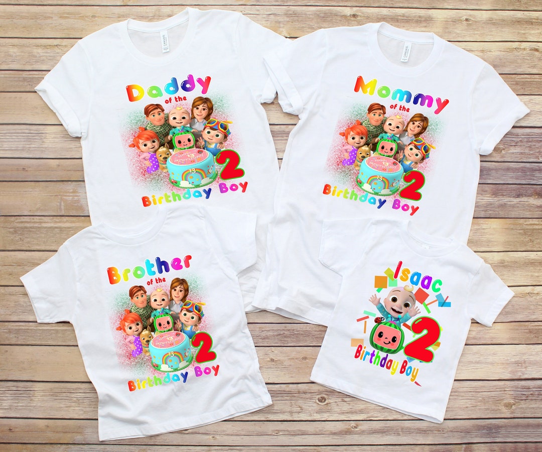 Cocomelon Personalized Birthday T-shirt Cocomelon Family - Etsy