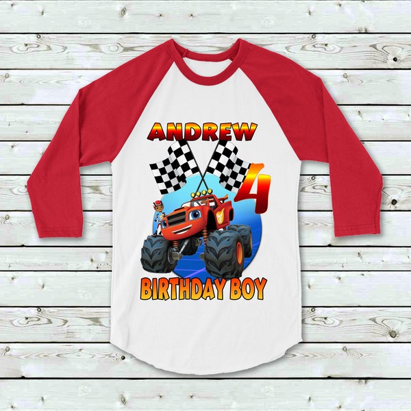 Blaze Birthday Boy Shirt Etsy