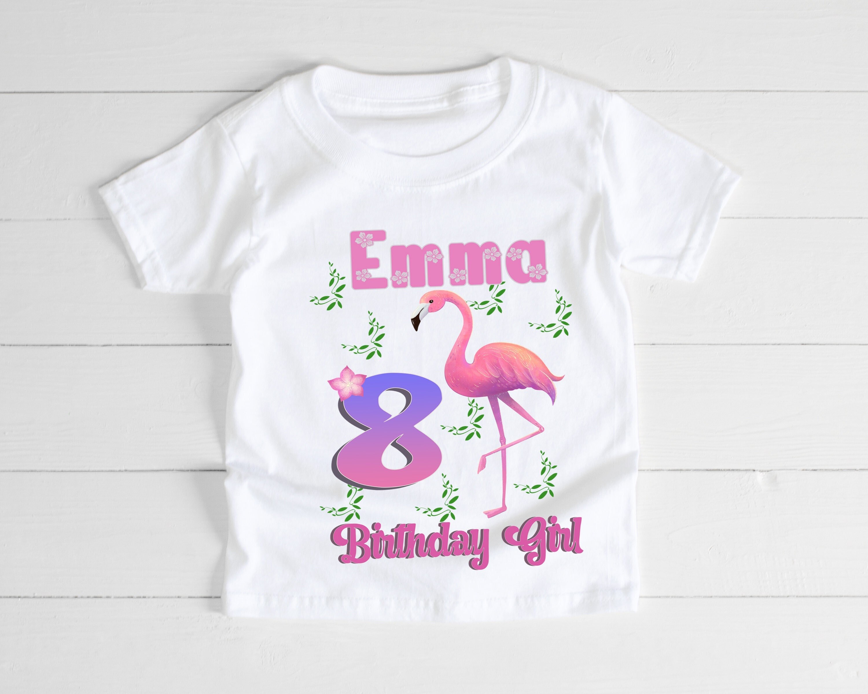 Flamingo birthday shirts,  birthday girl shirt, tropical birthday shirt
