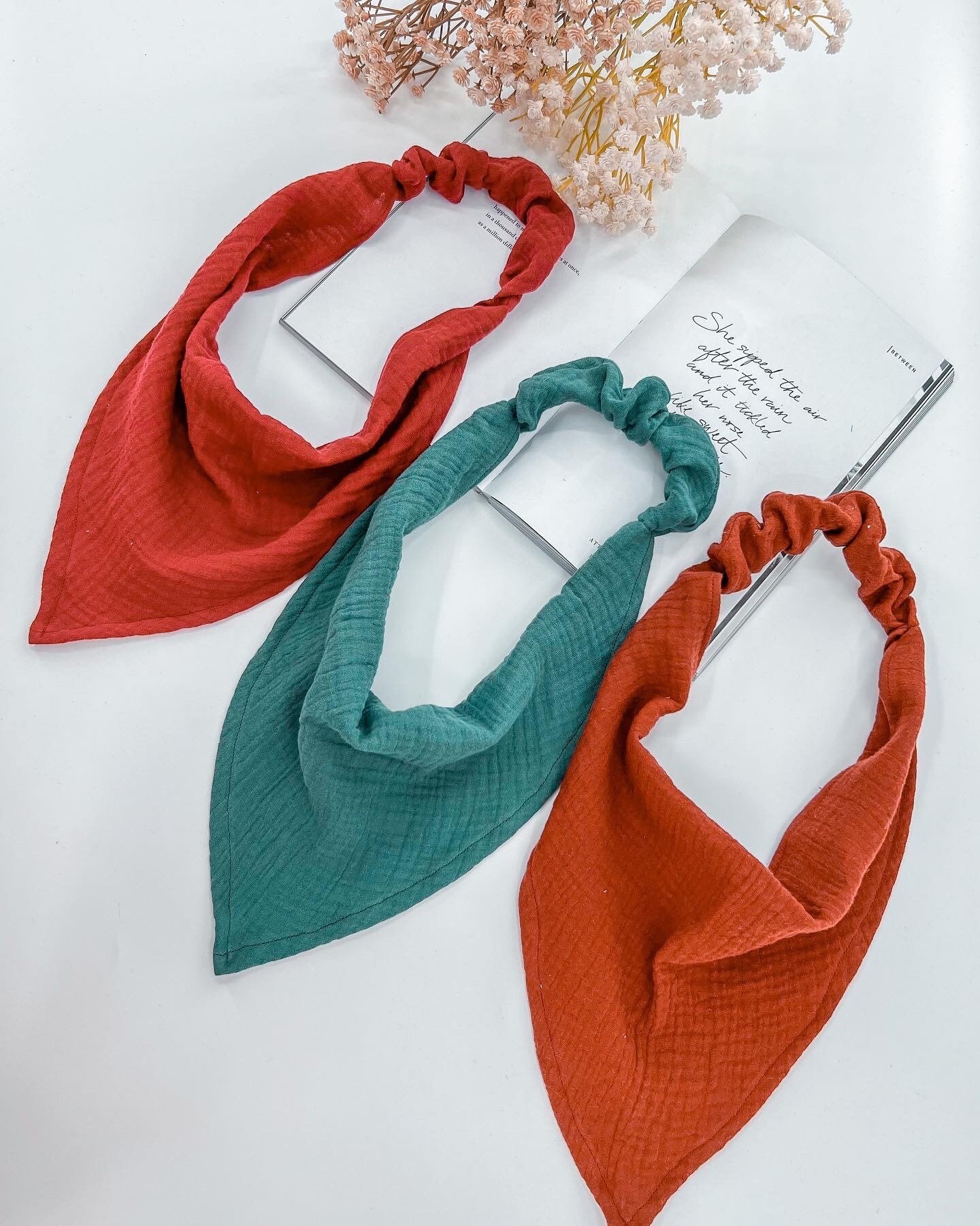 Cotton Gauze Headscarf Hair Wrap Hair Bandana Cooling Hair Etsy