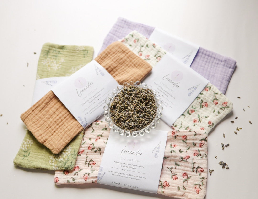 100 Cotton Lavender Eye Pillow Lavender Scented Eye Mask Etsy