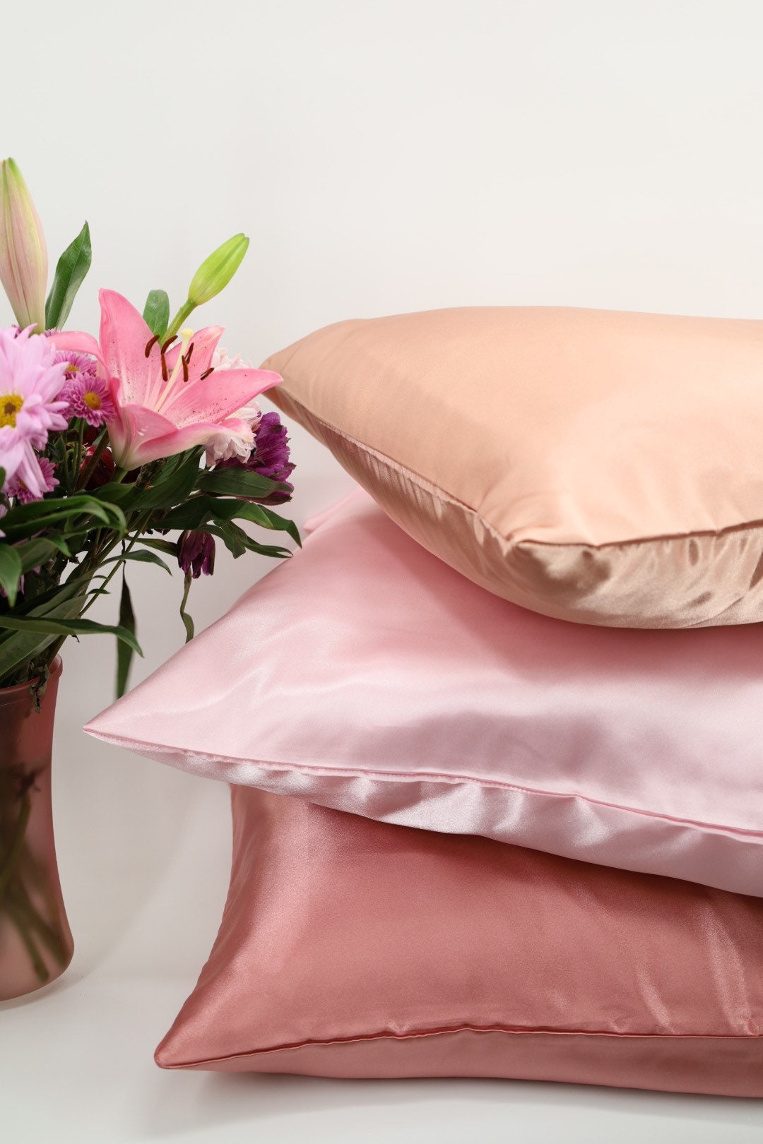 100 Silky Satin Pillowcases for Men and Women, Silk Pillowcases With