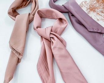 Mulberry Silk Bandana, Boho Head Wrap, Ponytail Turban