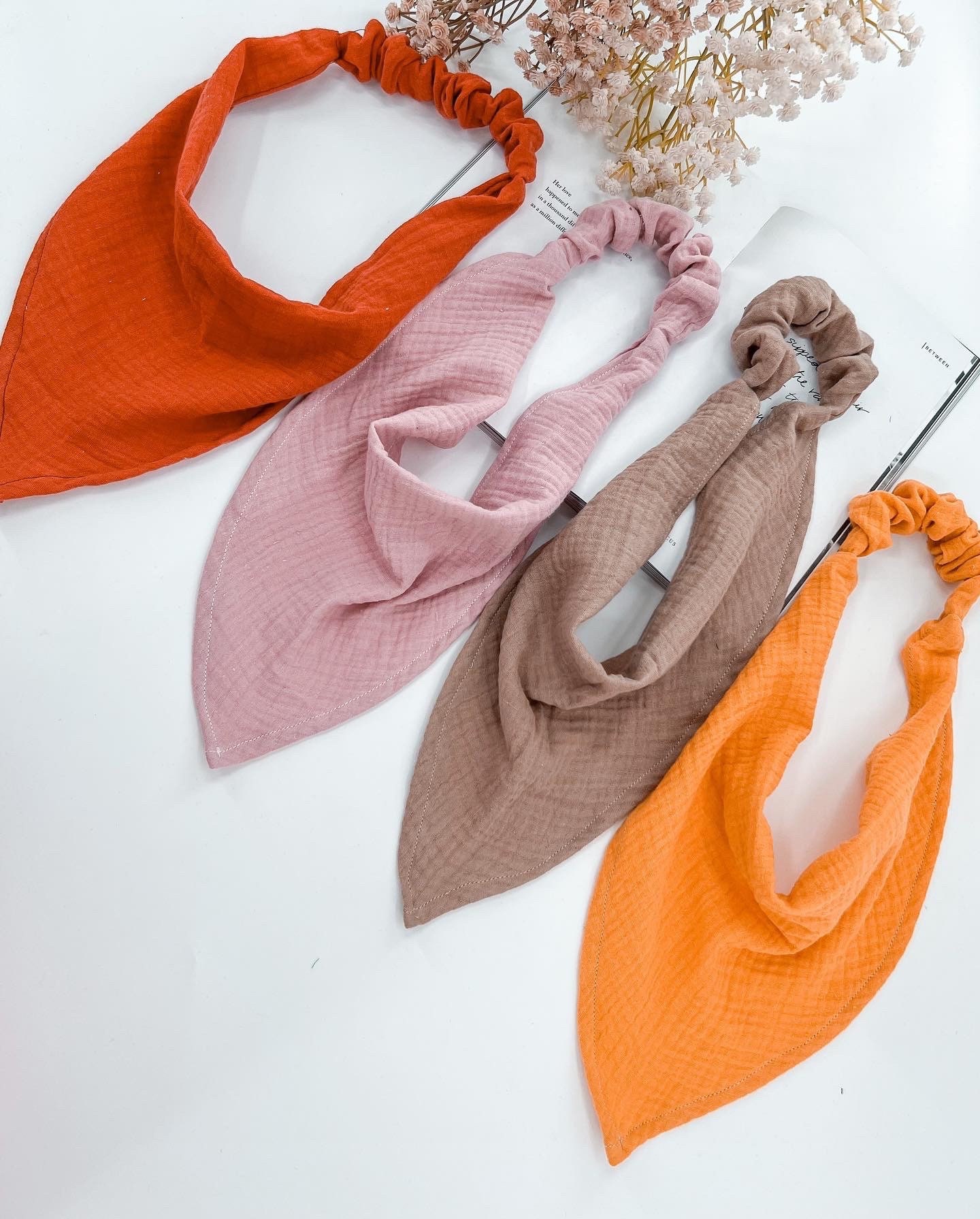 Cotton Gauze Headscarf Hair Wrap Hair Bandana Cooling Hair Etsy