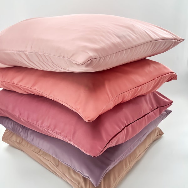 Organic silk pillowcase with envelope enclosure, queen standard silk pillowcase, gift ideas, Christmas gifts, washable silk pillowcase