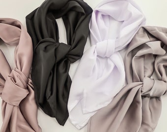 Mulberry Silk Bandana Scarf, Hair Turban Head Wrap