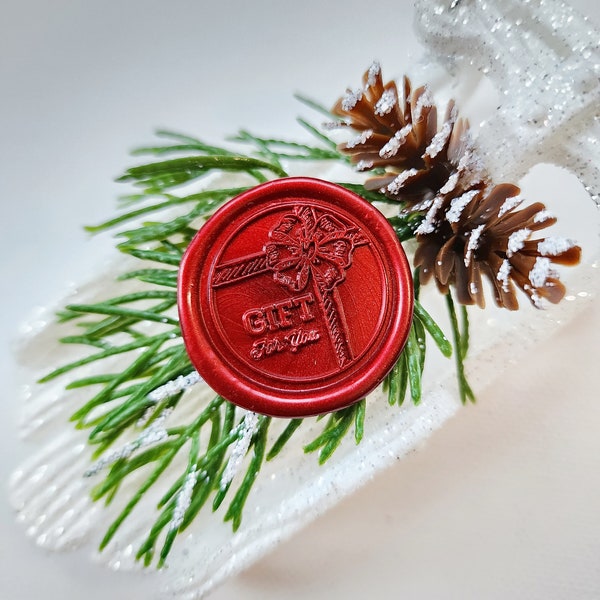 Gift for You Handmade Wax Seal Stickers / Christmas Holiday Self-adhesive Wax Seals / Gift Tags