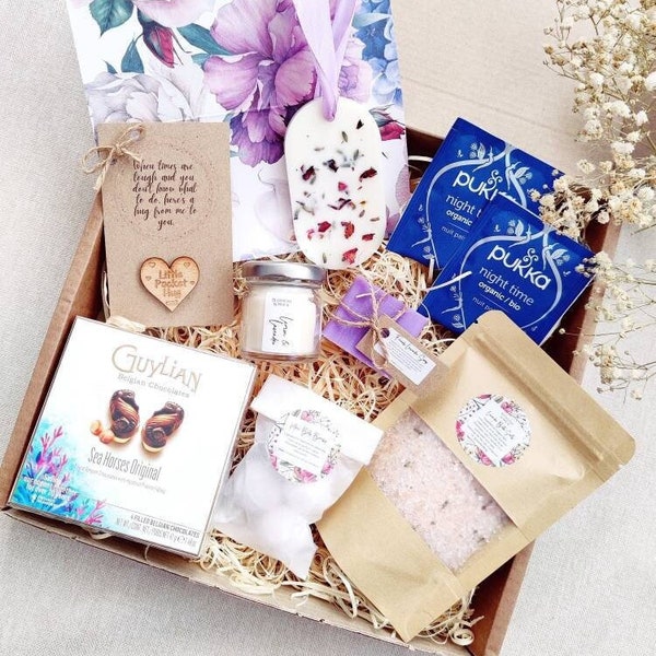 Thinking of you care package, Sympathy & Bereavement Gift Box,Sorry for your loss, Hug in a box, Get Well Soon Gift, Lavender Self-Care Gift