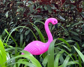 LED Kristall Solar Leuchte Pink Steck Figur Lampe Edelstahl Flamingo Beleuchtung 