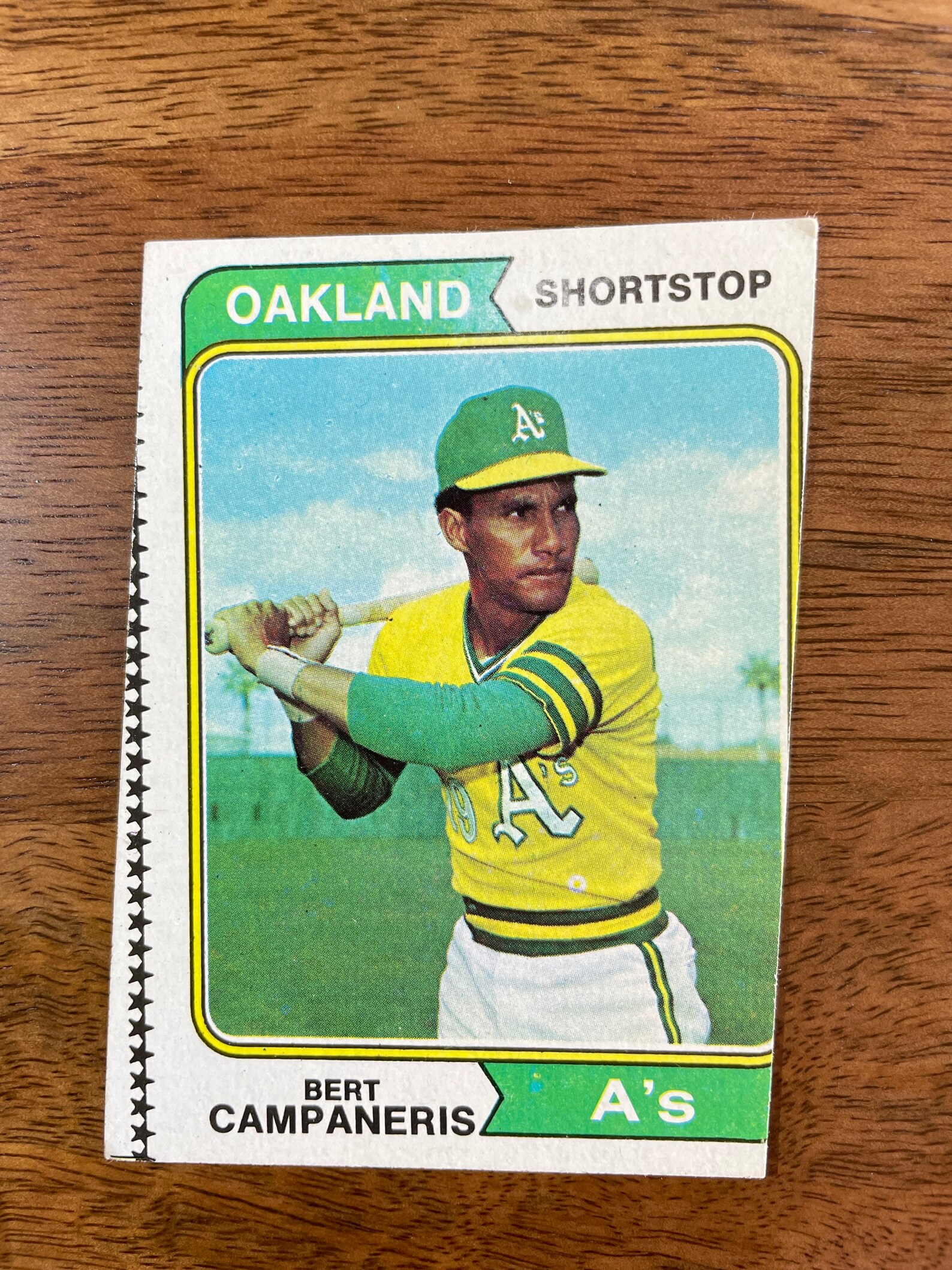 Miscut 1970s Topps Bert Campaneris 155 Baseball Card Etsy
