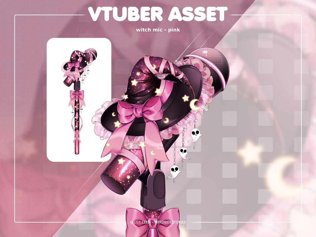 VTUBER Asset Witch Mic Pink - Etsy