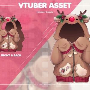 VTUBER asset | christmas reindeer hoodie