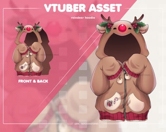 VTUBER asset | christmas reindeer hoodie