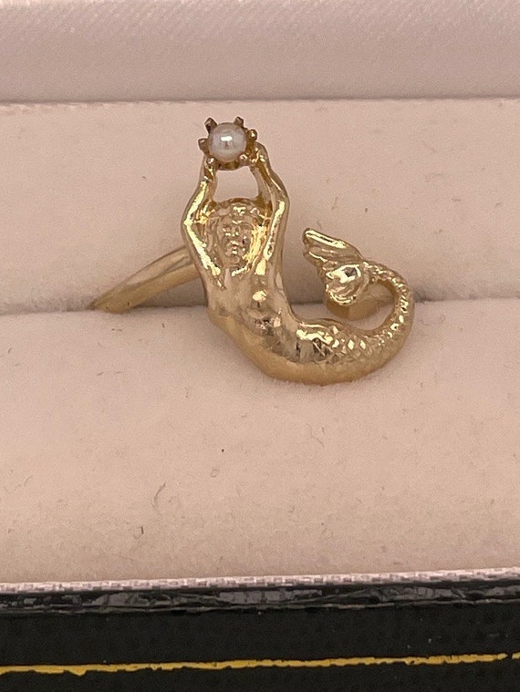 Art Nouveau Mermaid Ring - image 3