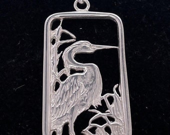 Sterling Egret pendant