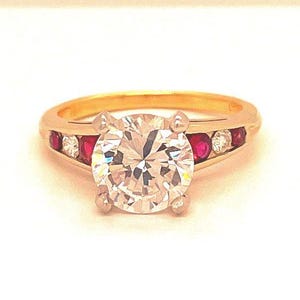 Lady’s platinum and 18kt ruby and diamond mounting