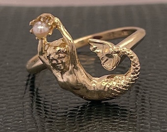 Art Nouveau zeemeerminring