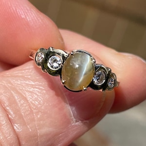 14kt Katzenauge Chrysoberyll Ring