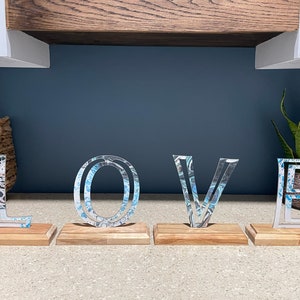 Love Sign, Love Acrylic Wood Sign, Acrylic Love Sign, Love Wall Decor, Love Word Sign, Love Family Sign Décor, Freestanding Love Sign