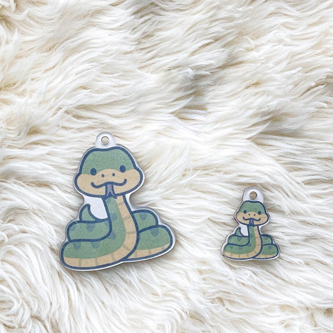Baby Snake Keychain - Backpack Tag for Kids, Acrylic Keychain, Tote Bag ...