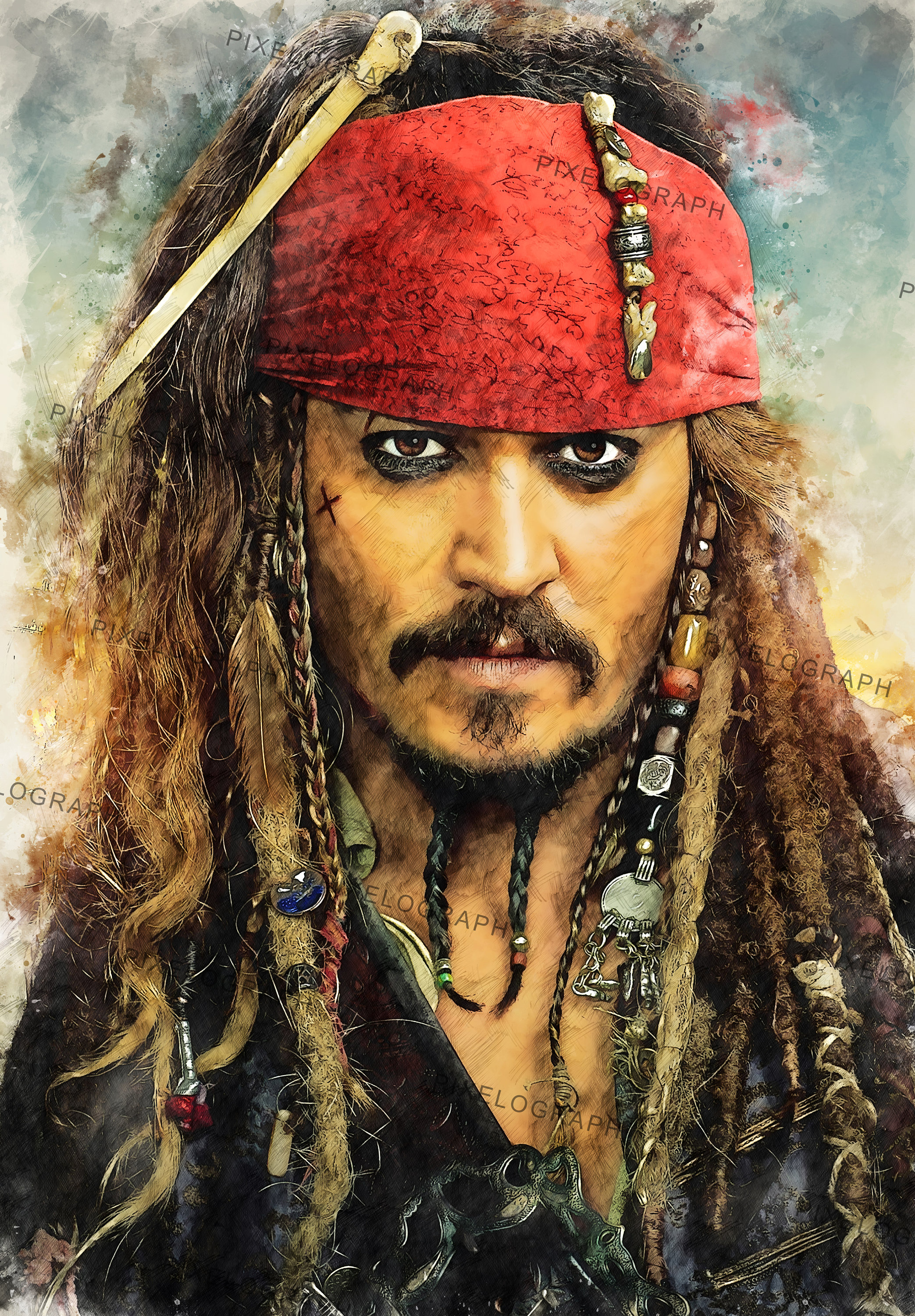 Jack Sparrow Dessin Pirate Des Caraibes Pirates des Caraïbes Jack Sparrow - Etsy Canada