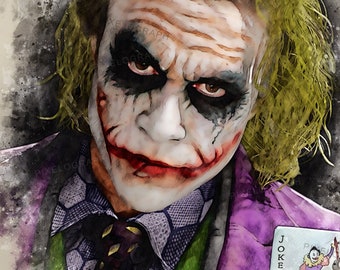 DPFRY Quadro su Tela Immagine da Parete Joker Film The Legend Heath Ledger  Stampa su Tela Quadro 40 * 60 Cm Senza Cornice : : Casa e cucina