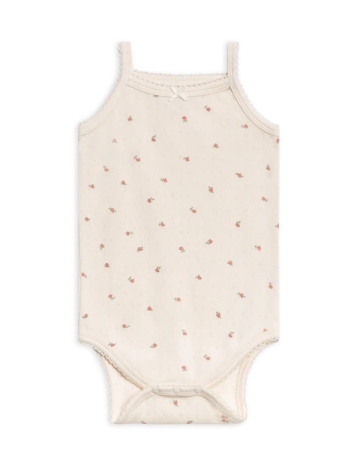 Organic Cotton Bodysuit and Waffle Overall Set Floral Pink and Taupe