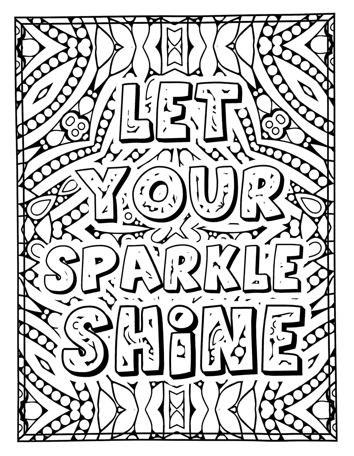 Positive Affirmations Printable Coloring Pages Digital Etsy
