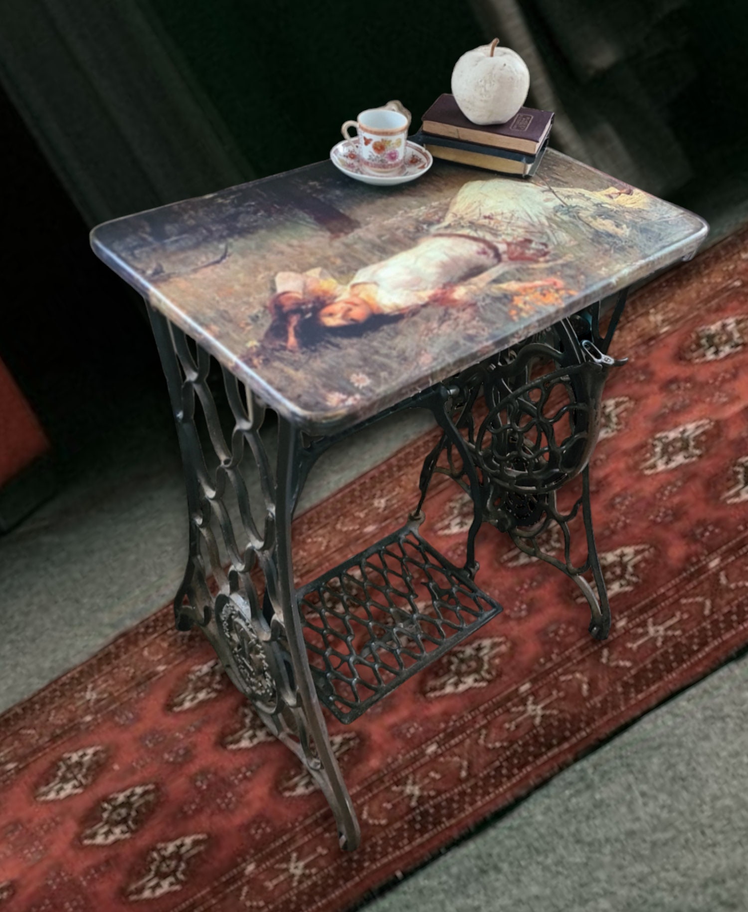 Upcycled sewing 2024 machine table